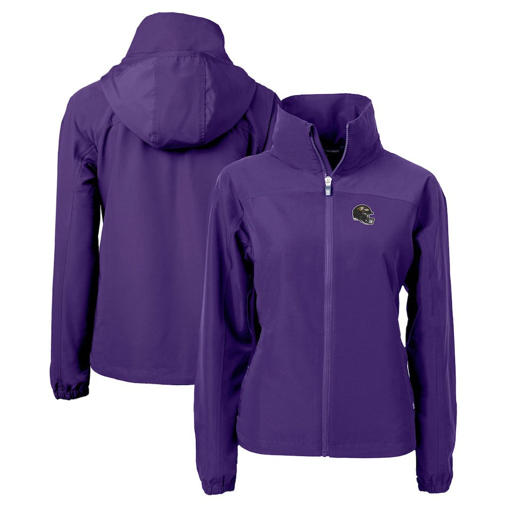 Baltimore Ravens Cutter & Buck Women's Charter Eco Recycled Full-Zip Jacket - Purple - NFL