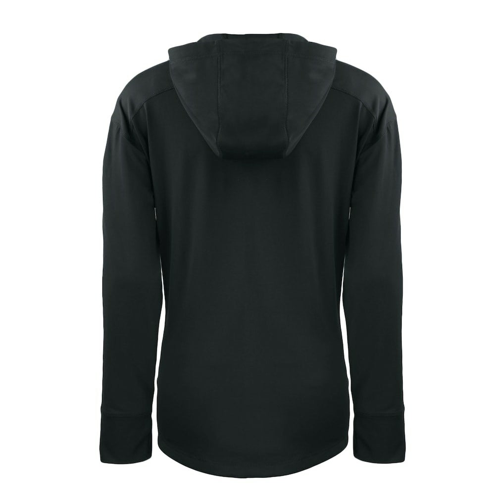 New York Giants Cutter & Buck Women's Helmet Daybreak Eco Recycled Half-Zip Hoodie - Black - NFL