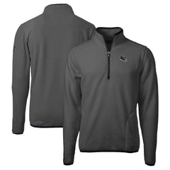 Baltimore Ravens Cutter & Buck Helmet Cascade Eco Sherpa Fleece Quarter-Zip Pullover Jacket - Gray/Black - NFL