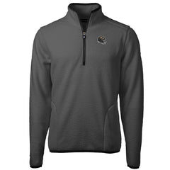 Baltimore Ravens Cutter & Buck Helmet Cascade Eco Sherpa Fleece Quarter-Zip Pullover Jacket - Gray/Black - NFL