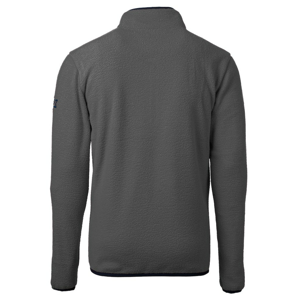 Baltimore Ravens Cutter & Buck Helmet Cascade Eco Sherpa Fleece Quarter-Zip Pullover Jacket - Gray/Black - NFL