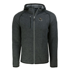 Baltimore Ravens Cutter & Buck Helmet Mainsail Sweater-Knit Full-Zip Hoodie - Heather Charcoal - NFL