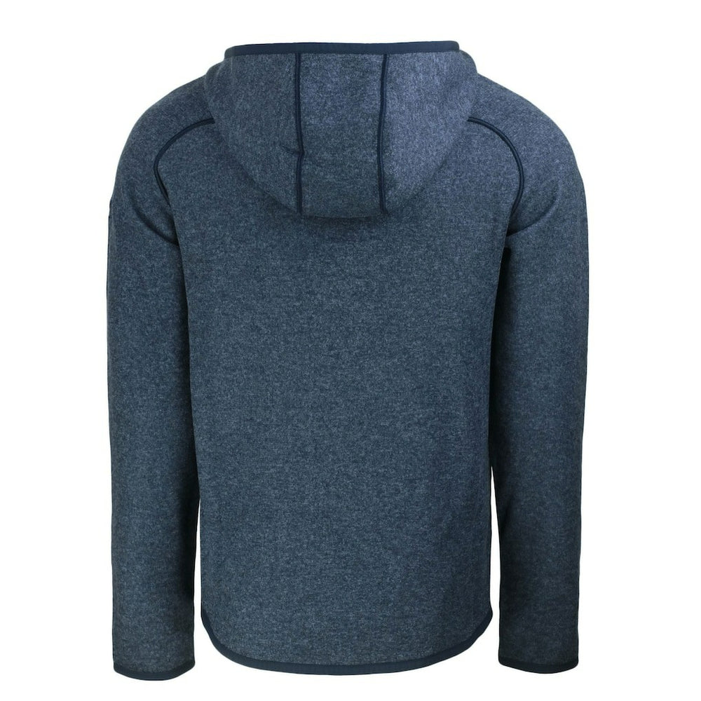 Chicago Bears Cutter & Buck Helmet Mainsail Sweater-Knit Full-Zip Hoodie - Heather Navy - NFL