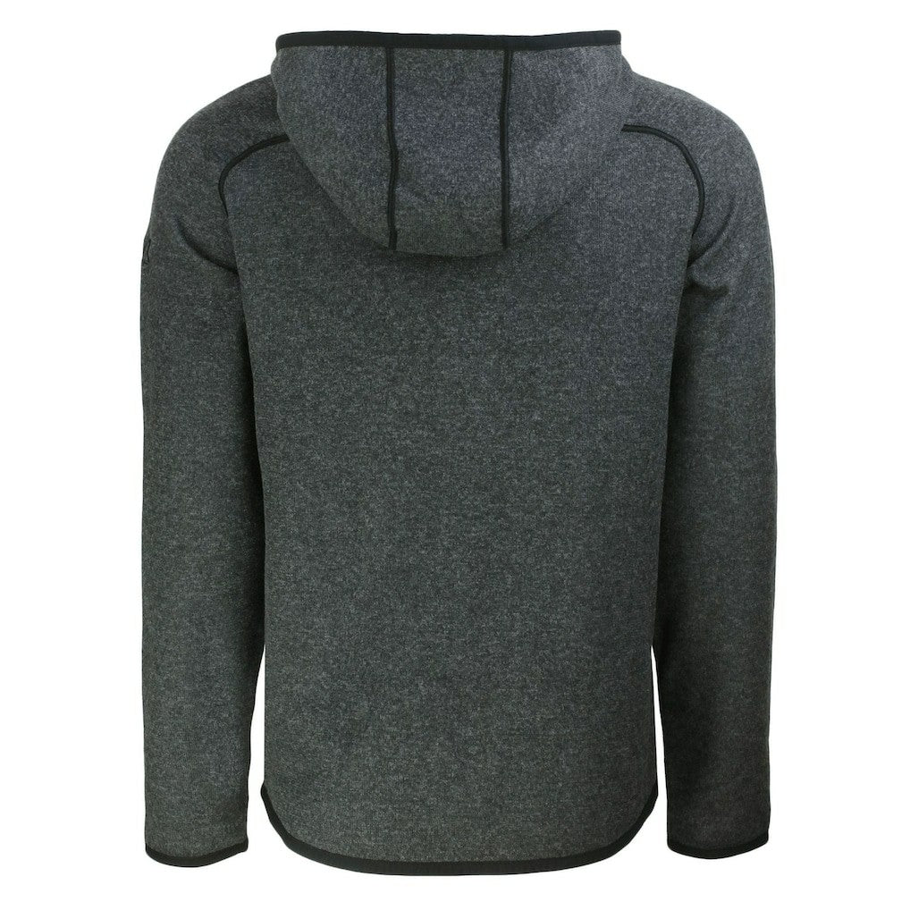 Cincinnati Bengals Cutter & Buck Helmet Mainsail Sweater-Knit Full-Zip Hoodie - Heather Charcoal - NFL