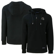 Baltimore Ravens Cutter & Buck Helmet Roam Eco Half-Zip Recycled Pullover Hoodie - Black - NFL
