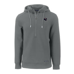 Chicago Bears Cutter & Buck Helmet Roam Eco Half-Zip Recycled Pullover Hoodie - Gray - NFL
