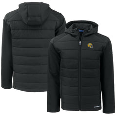 Green Bay Packers Cutter & Buck Helmet Big & Tall Evoke Hybrid Eco Softshell Recycled Full-Zip Jacket - Black - NFL