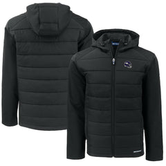 Minnesota Vikings Cutter & Buck Helmet Big & Tall Evoke Hybrid Eco Softshell Recycled Full-Zip Jacket - Black - NFL