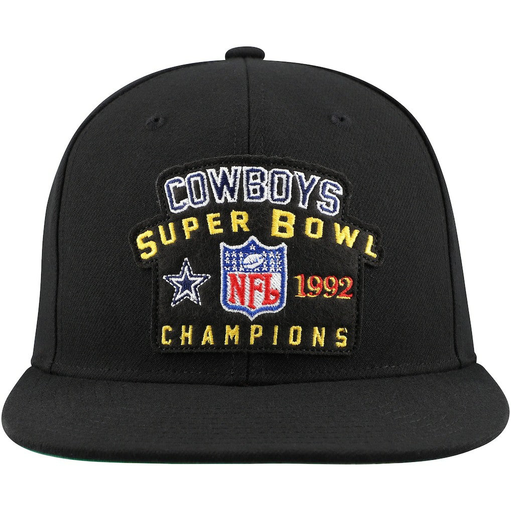 Dallas Cowboys 1992 NFL Super Bowl Champions Snapback Hat - Black - Mitchell & Ness