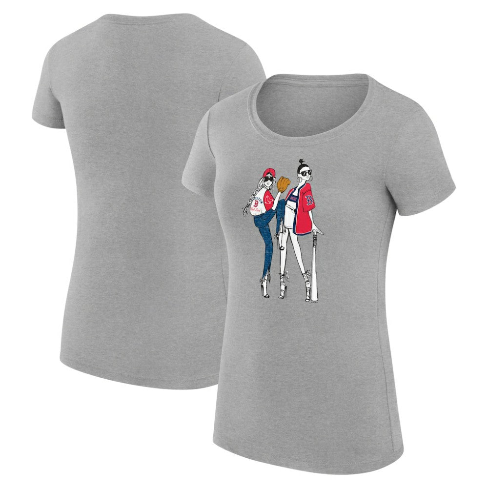 Boston Red Sox G-III 4Her by Carl Banks Women's Super-Slim Fit Lightweight Baseball Girls T-Shirt Outlet