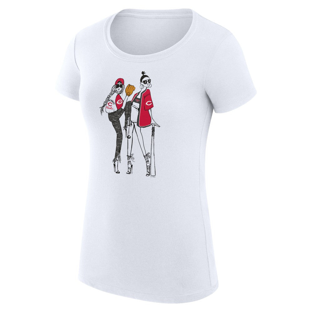 Cincinnati Reds G-III 4Her by Carl Banks Women's Super-Slim Fit Lightweight Baseball Girls T-Shirt for sale