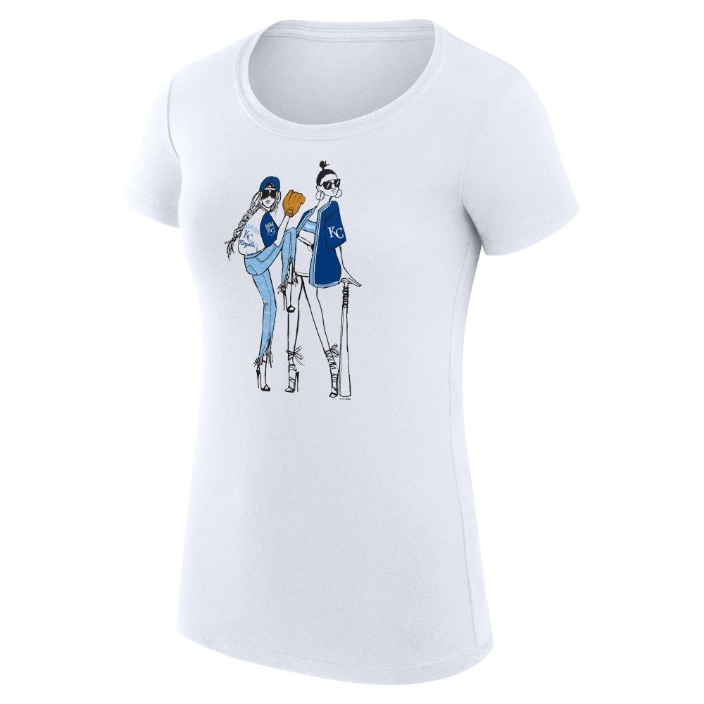 Kansas City Royals G-III 4Her by Carl Banks Women's Super-Slim Fit Lightweight Baseball Girls T-Shirt for sale