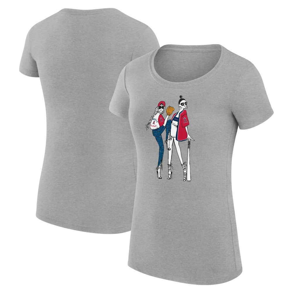Los Angeles Angels G-III 4Her by Carl Banks Women's Super-Slim Fit Lightweight Baseball Girls T-Shirt Sale