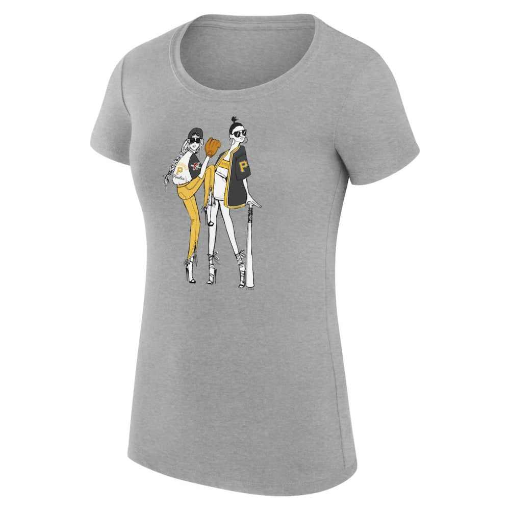 Pittsburgh Pirates G-III 4Her by Carl Banks Women's Super-Slim Fit Lightweight Baseball Girls T-Shirt Sale