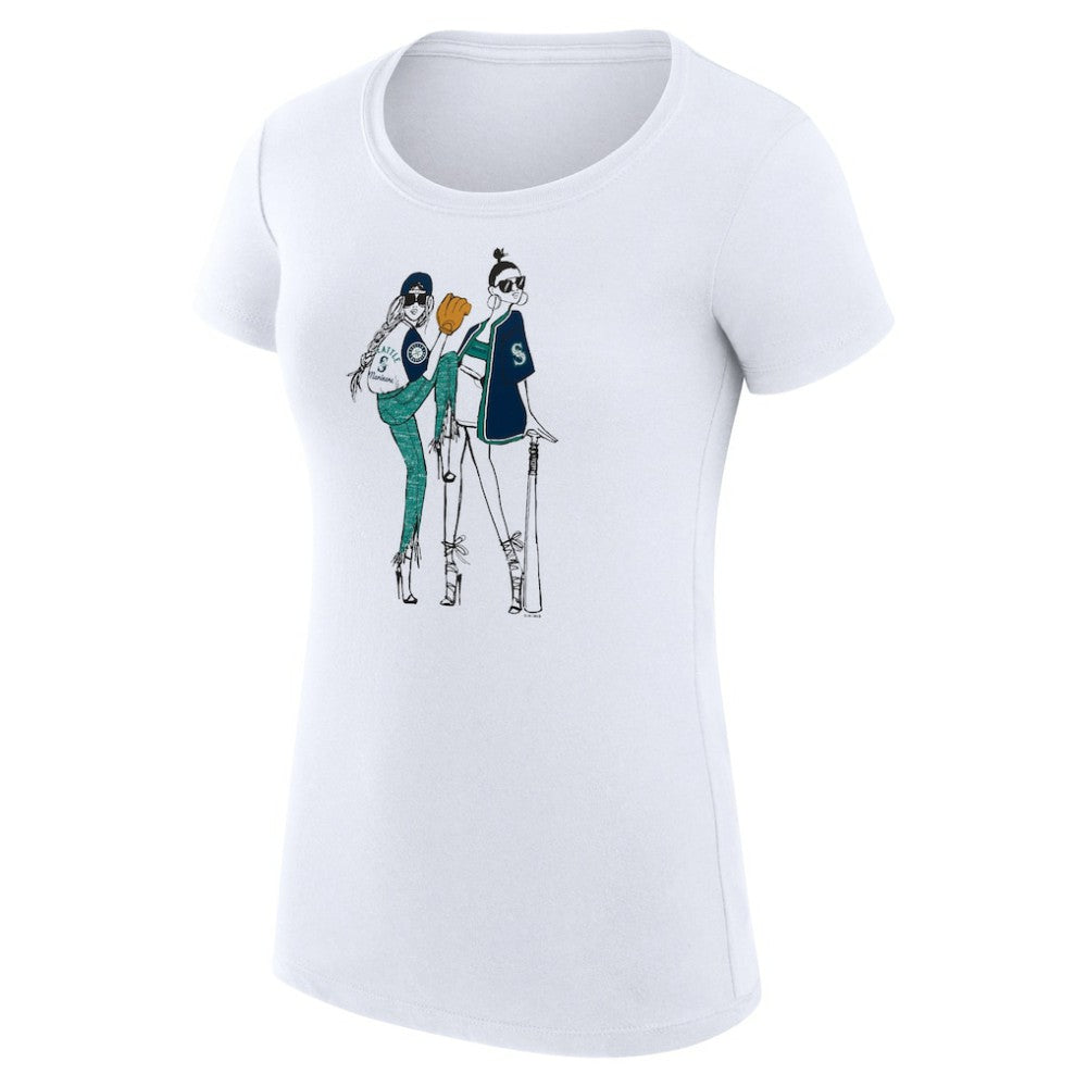 Seattle Mariners G-III 4Her by Carl Banks Women's Super-Slim Fit Lightweight Baseball Girls T-Shirt Near Me