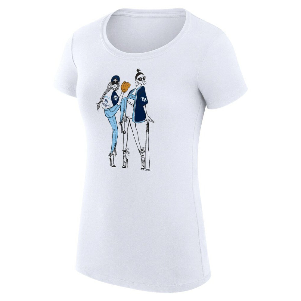 Tampa Bay Rays G-III 4Her by Carl Banks Women's Super-Slim Fit Lightweight Baseball Girls T-Shirt for sale