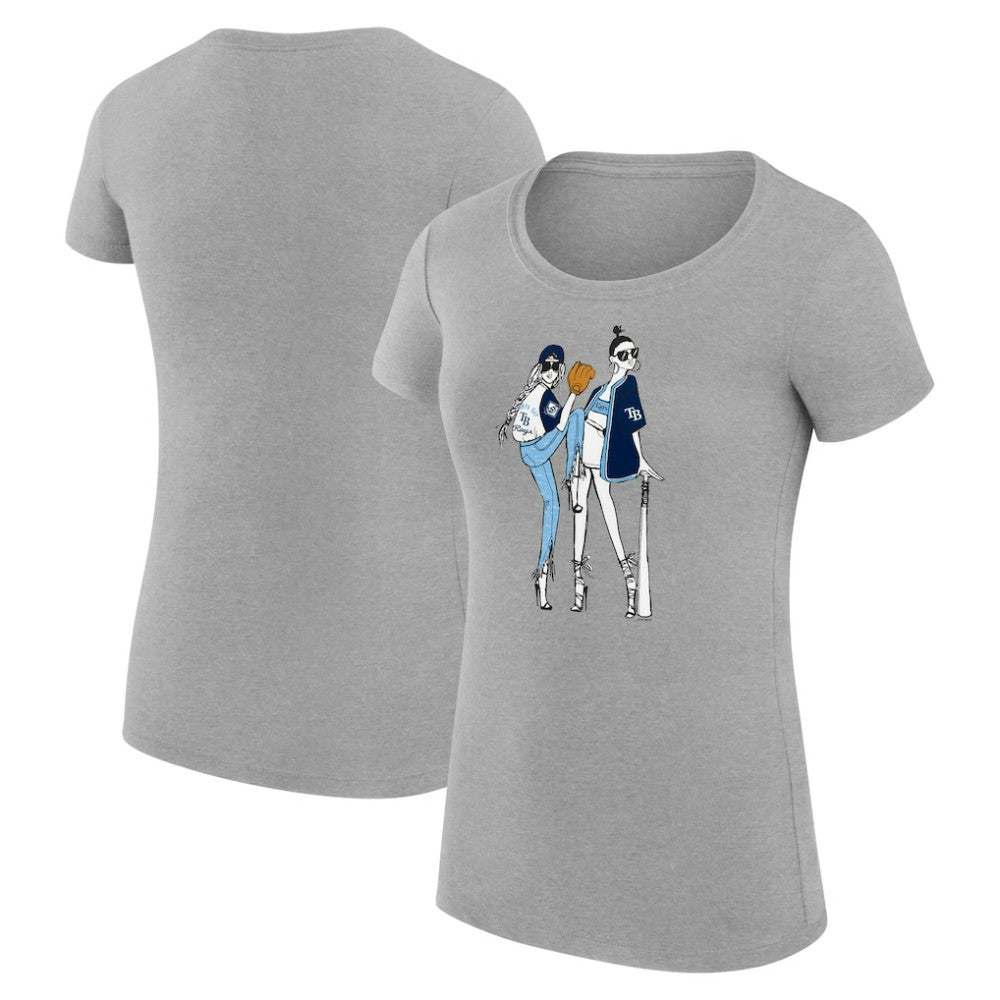 Tampa Bay Rays G-III 4Her by Carl Banks Women's Super-Slim Fit Lightweight Baseball Girls T-Shirt Discount