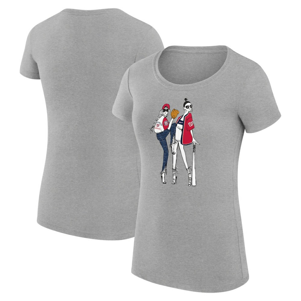 Washington Nationals G-III 4Her by Carl Banks Women's Super-Slim Fit Lightweight Baseball Girls T-Shirt Sale