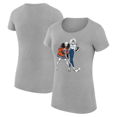 Edmonton Oilers G-III 4Her by Carl Banks Women's Super-Slim Fit Lightweight Hockey Girls T-Shirt - Heather Gray | NHL online