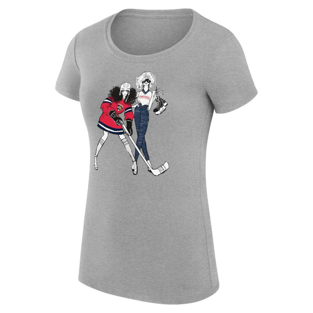 Florida Panthers G-III 4Her by Carl Banks Women's Super-Slim Fit Lightweight Hockey Girls T-Shirt - Heather Gray | NHL discount