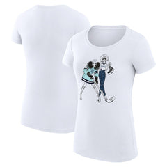 Seattle Kraken G-III 4Her by Carl Banks Women's Super-Slim Fit Lightweight Hockey Girls T-Shirt - White | NHL on sale