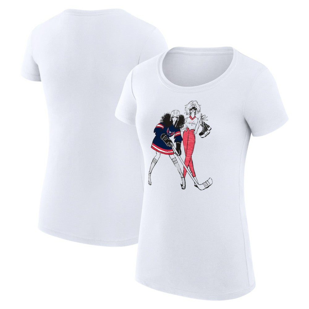 Washington Capitals G-III 4Her by Carl Banks Women's Super-Slim Fit Lightweight Hockey Girls T-Shirt - White | NHL discount