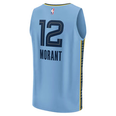 Fanatics Ja Morant Memphis Grizzlies Youth Fast Break Replica Player Jersey Statement Edition Light Blue