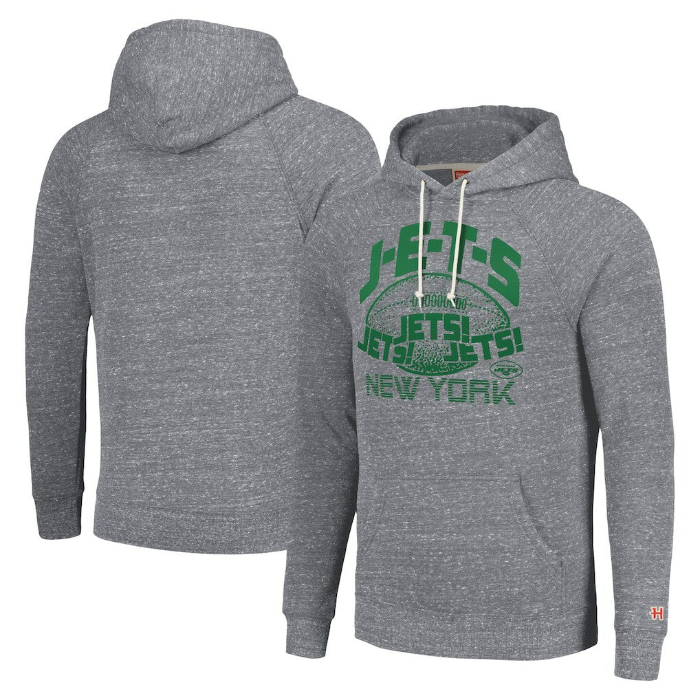 New York Jets Homage Unisex Hyperlocal Raglan Pullover Hoodie - Gray - NFL
