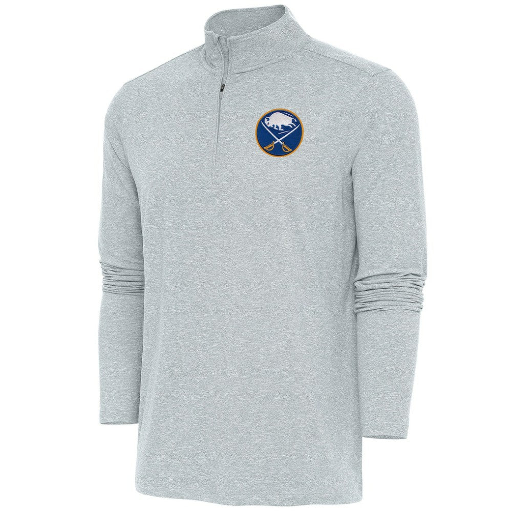Buffalo Sabres Antigua Hunk Quarter-Zip Pullover Top - Heather Gray | NHL sale