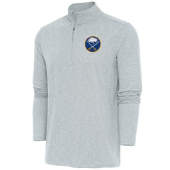 Buffalo Sabres Antigua Hunk Quarter-Zip Pullover Top - Heather Gray | NHL sale