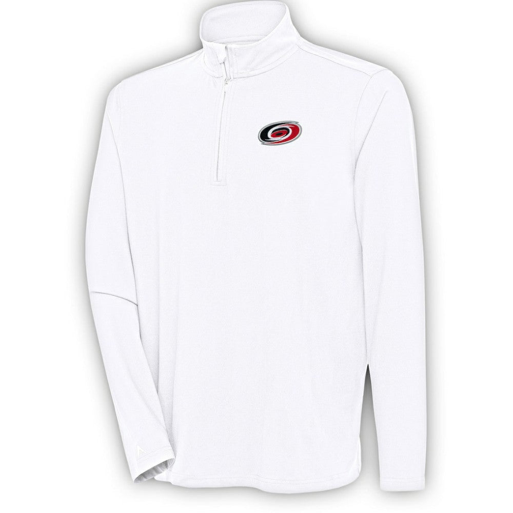 Carolina Hurricanes Antigua Hunk Quarter-Zip Pullover Top - White | NHL discount