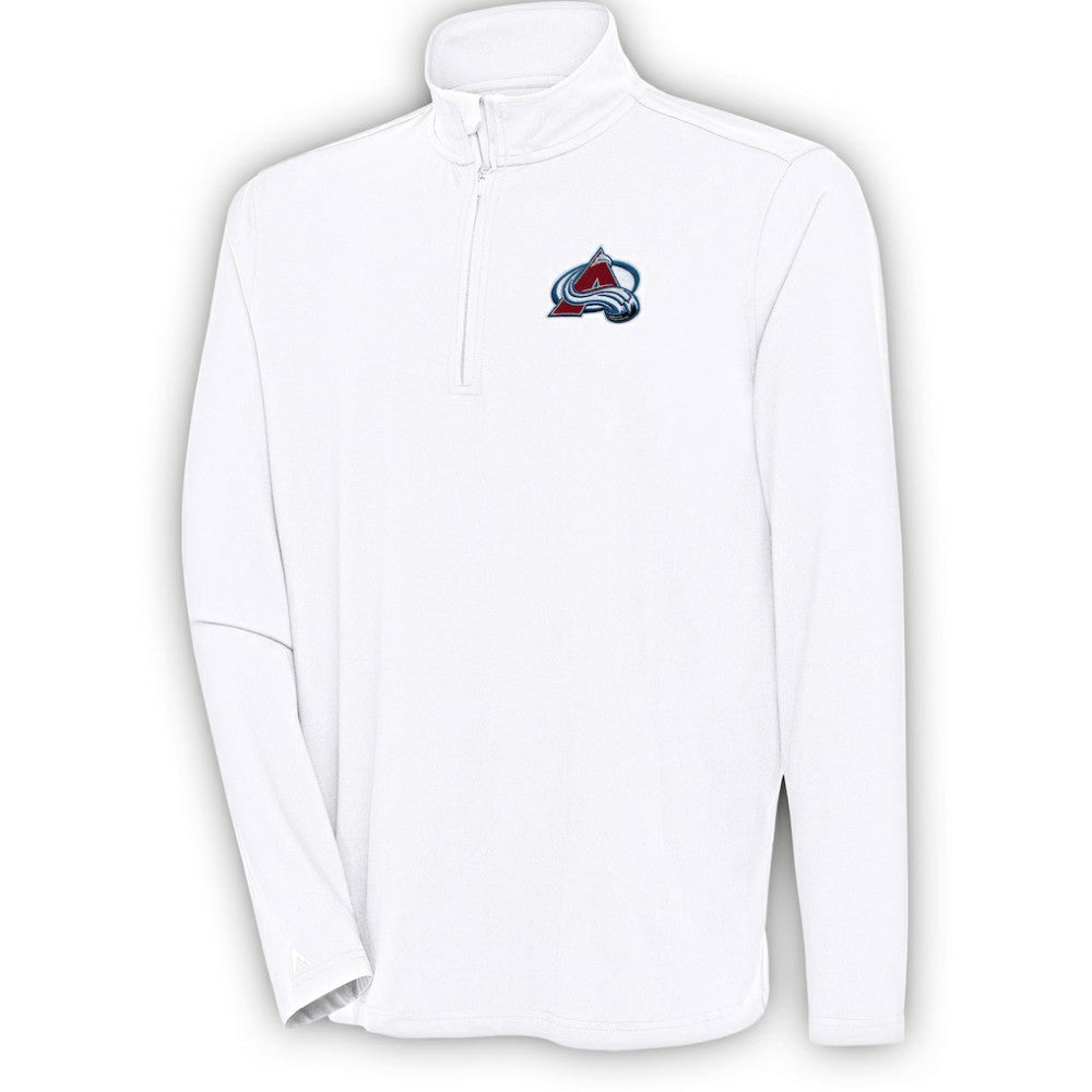 Colorado Avalanche Antigua Hunk Quarter-Zip Pullover Top - White | NHL discount