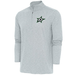 Dallas Stars Antigua Hunk Quarter-Zip Pullover Top - Heather Gray | NHL near me