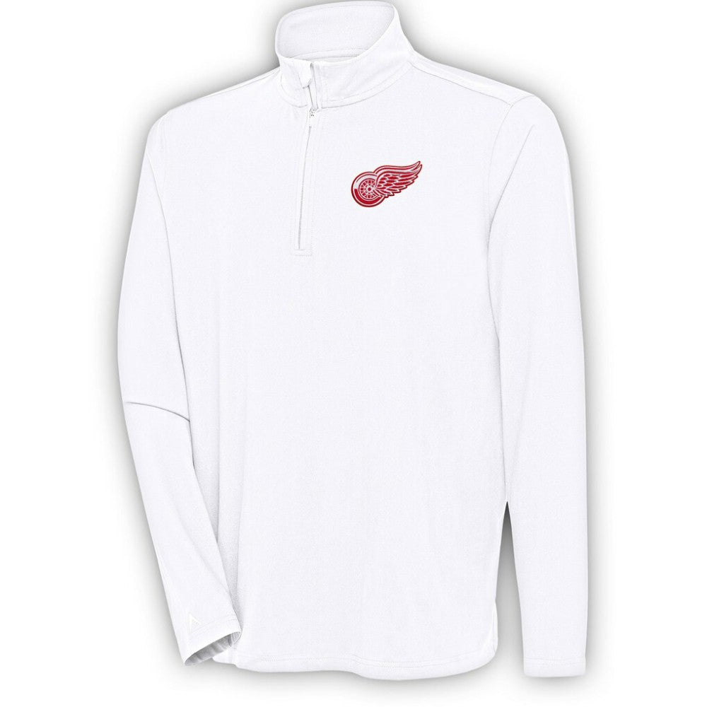 Detroit Red Wings Antigua Hunk Quarter-Zip Pullover Top - White | NHL discount