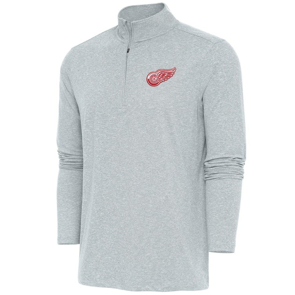 Detroit Red Wings Antigua Hunk Quarter-Zip Pullover Top - Heather Gray | NHL online