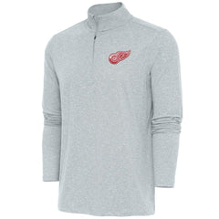 Detroit Red Wings Antigua Hunk Quarter-Zip Pullover Top - Heather Gray | NHL online