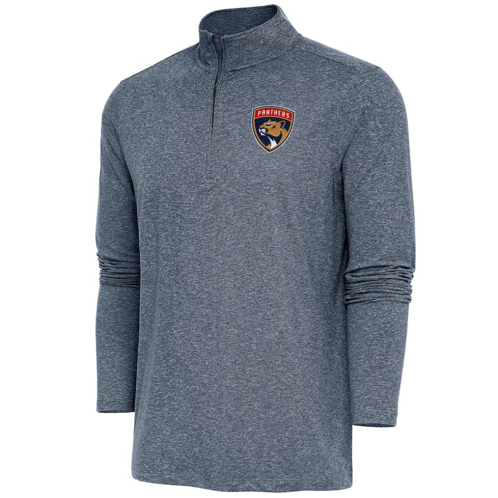 Florida Panthers Antigua Hunk Quarter-Zip Pullover Top - Heather Navy | NHL Clearance