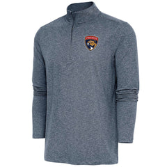 Florida Panthers Antigua Hunk Quarter-Zip Pullover Top - Heather Navy | NHL Clearance