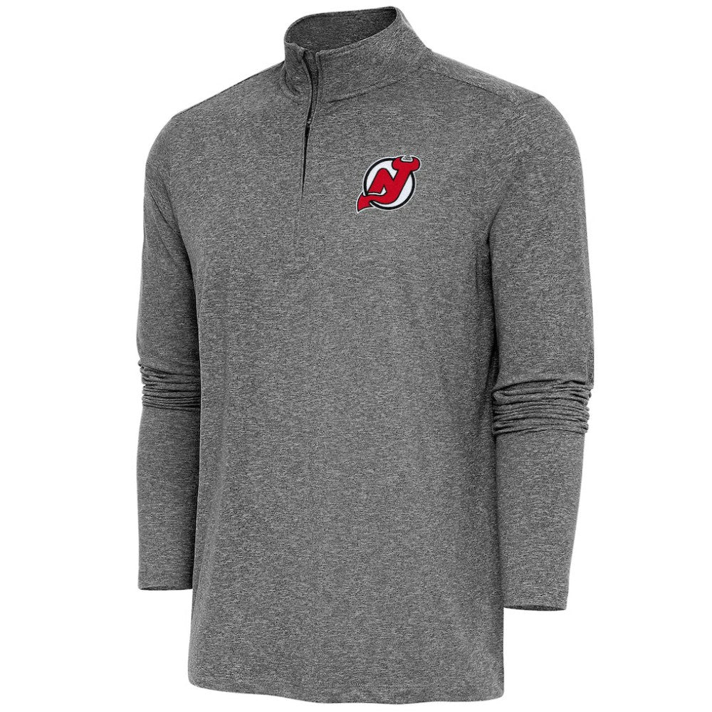 New Jersey Devils Antigua Hunk Quarter-Zip Pullover Top - Heather Black | NHL sale