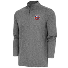 New York Islanders Antigua Hunk Quarter-Zip Pullover Top - Heather Black | NHL discount