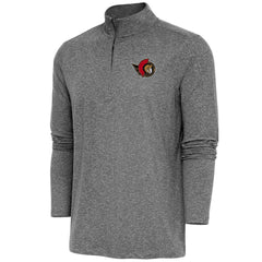 Ottawa Senators Antigua Hunk Quarter-Zip Pullover Top - Heather Black | NHL online