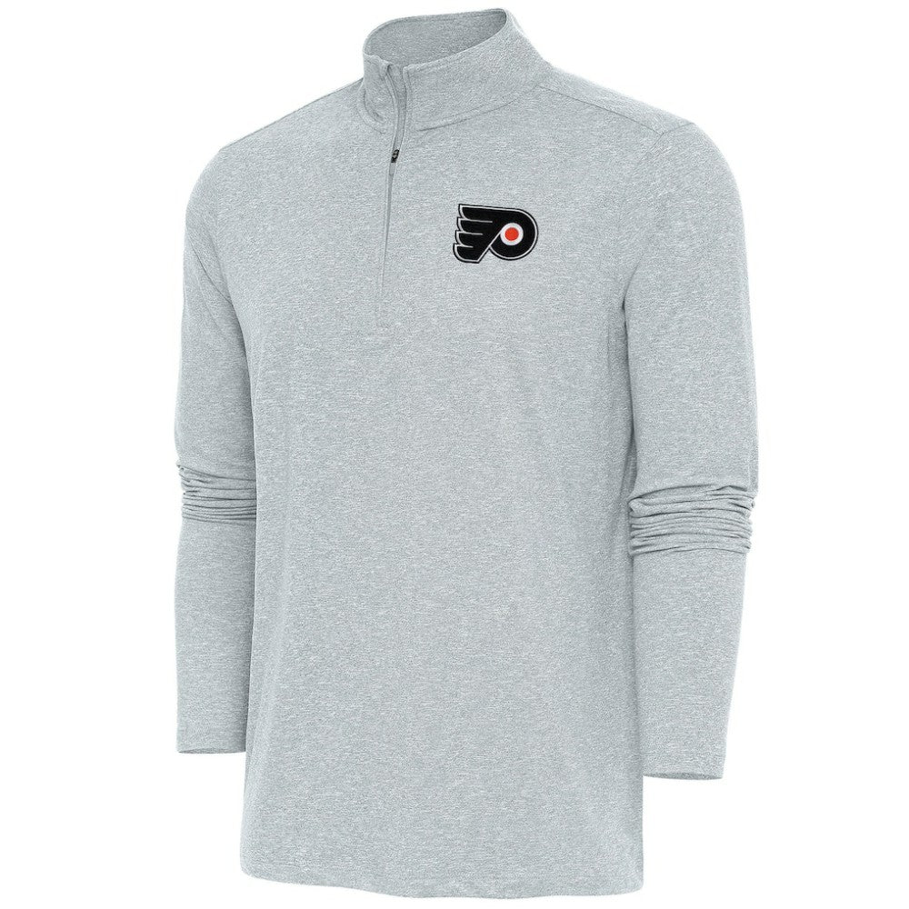 Philadelphia Flyers Antigua Hunk Quarter-Zip Pullover Top - Heather Gray | NHL discount