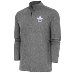Toronto Maple Leafs Antigua Hunk Quarter-Zip Pullover Top - Heather Black | NHL on sale