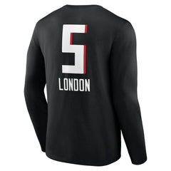 Drake London Atlanta Falcons Team Wordmark Player Name & Number Long Sleeve T-Shirt - Black - NFL