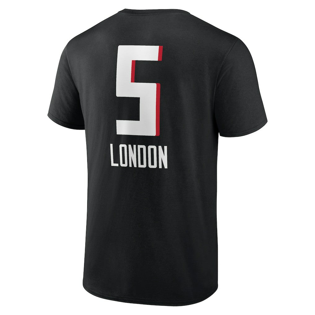 Drake London Atlanta Falcons Team Wordmark Player Name & Number T-Shirt - Black - NFL