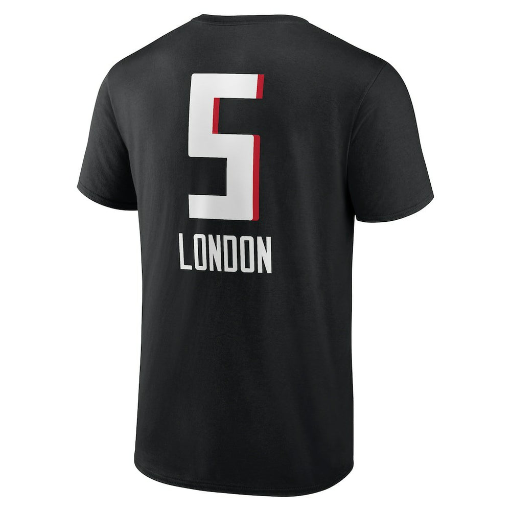Drake London Atlanta Falcons Team Wordmark Player Name & Number T-Shirt - Black - NFL