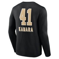 Alvin Kamara New Orleans Saints Team Wordmark Player Name & Number Long Sleeve T-Shirt - Black - NFL