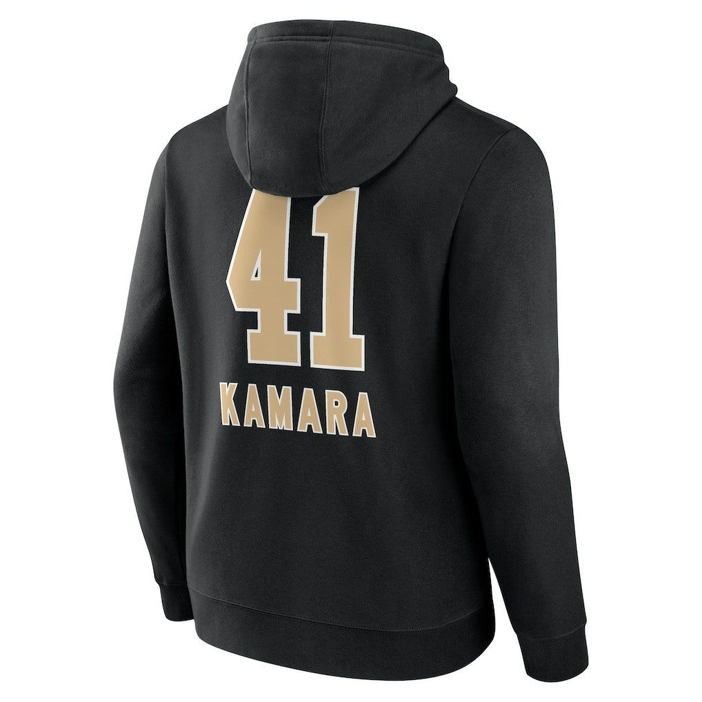 Alvin Kamara New Orleans Saints Team Wordmark Player Name & Number Pullover Hoodie - Black - NFL