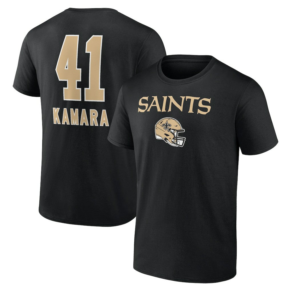 Alvin Kamara New Orleans Saints Team Wordmark Player Name & Number T-Shirt - Black - NFL