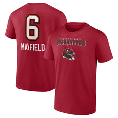 Baker Mayfield Tampa Bay Buccaneers Team Wordmark Player Name & Number T-Shirt - Red - NFL